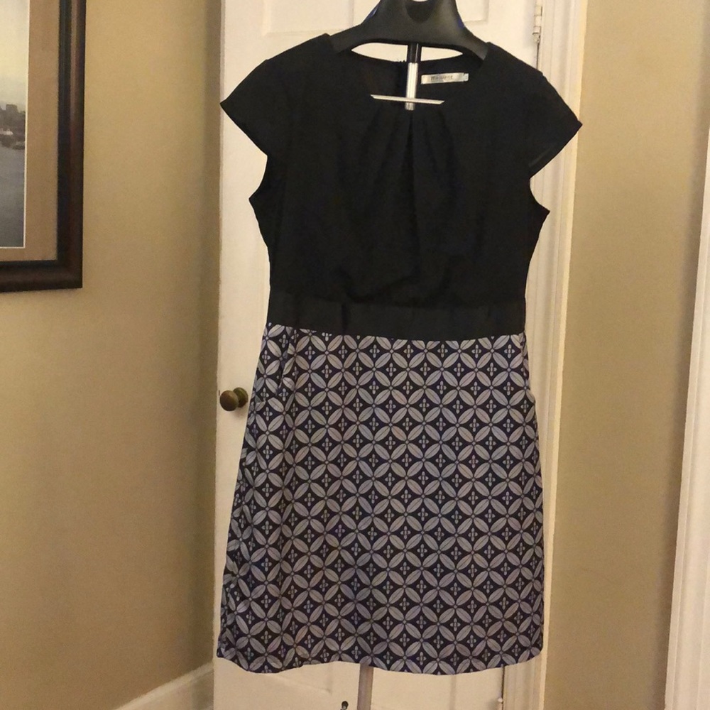 Mea eor dress with pockets! blue grey pattern